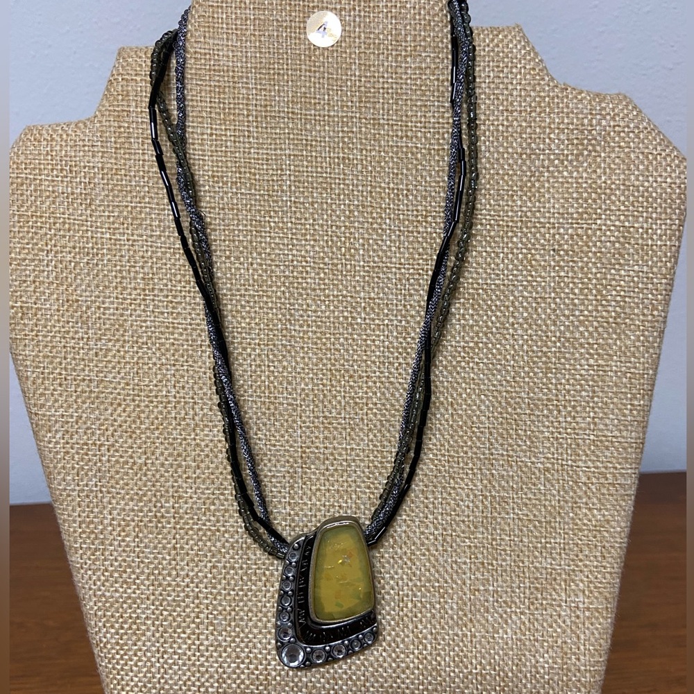 Chico's Native Stylr Faux Stone Pendant Necklace
